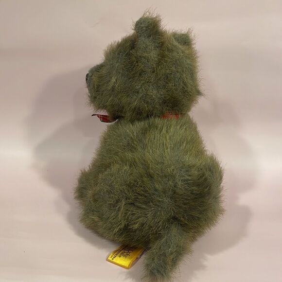 1992 Vintage 24K Special Effects Polar Puff dog terrier stuffed animal plaid EUC - Picture 3 of 9